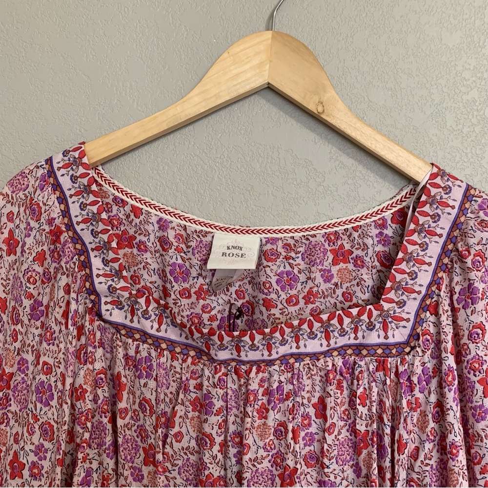 Knox Rose 2-Piece Matching Blouse + Skirt Set | Boho Prairie | Rebel Red | XXL - Picture 4 of 14